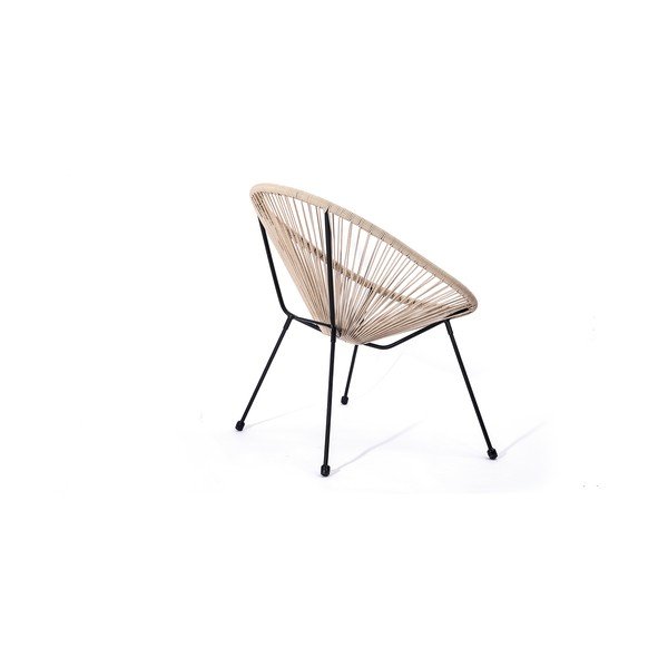 Bēšs rotangpalmas dārza krēsls Le Bonom Avocado-image-1