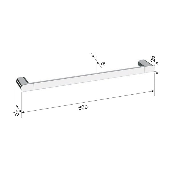 Matēti melns misiņa sienas dvieļu turētājs Flori – Sapho-image-1