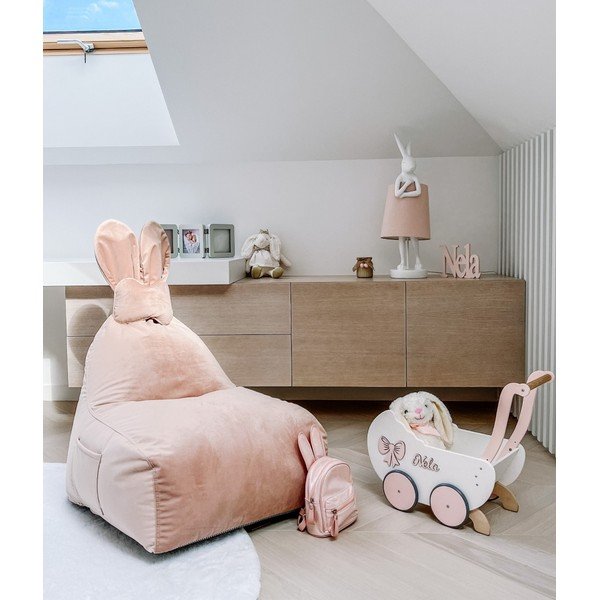 Gaiši rozā bērnu sēžammaiss Funny Bunny – The Brooklyn Kids-image-1