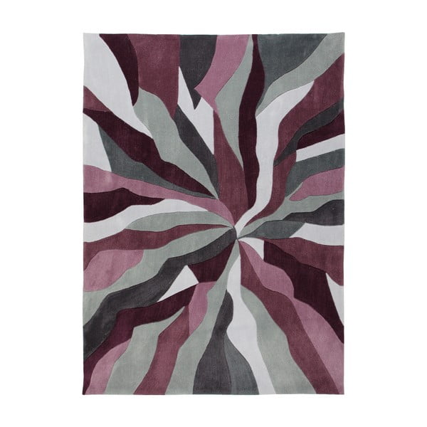 Pelēks un violets paklājs Flair paklāji Splinter Purple, 160 x 220 cm