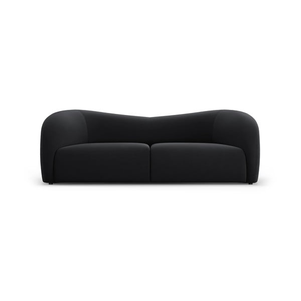 Tumši pelēks samta dīvāns 197 cm Santi – Interieurs 86