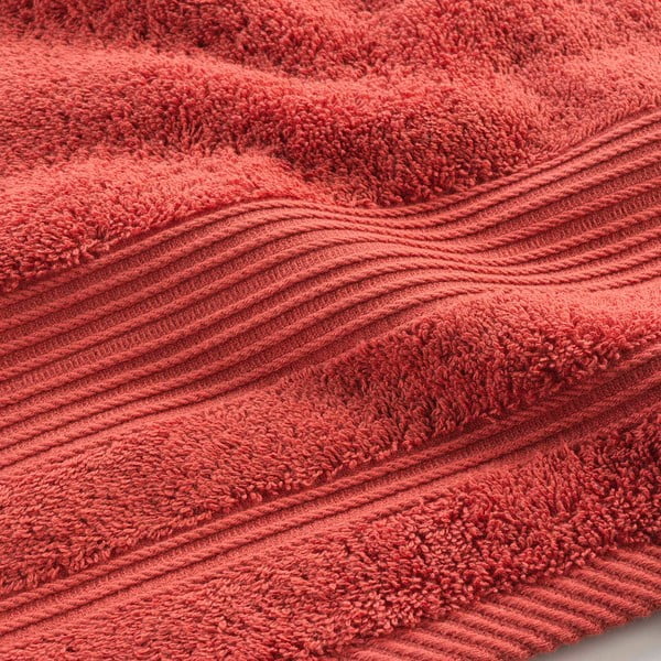 Ķieģeļu sarkans frotē kokvilnas dvielis 70x130 cm Tendresse – douceur d'intérieur-image-2