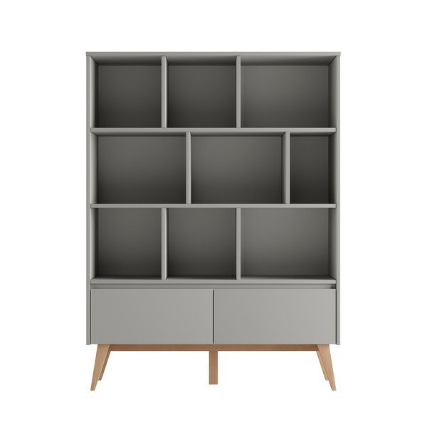 Pelēks bērnu grāmatu plaukts 120x42,5 cm Swing – Pinio-image-2