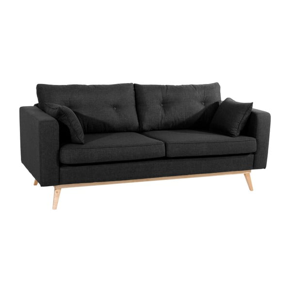Melns trīsvietīgs dīvāns Max Winzer Tomme