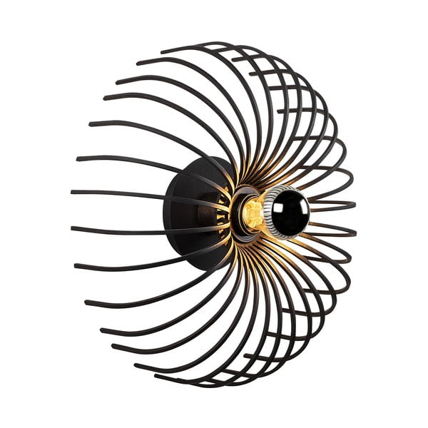 Melna sienas lampa Opviq lights Aspendos, ø 36 cm-image-2