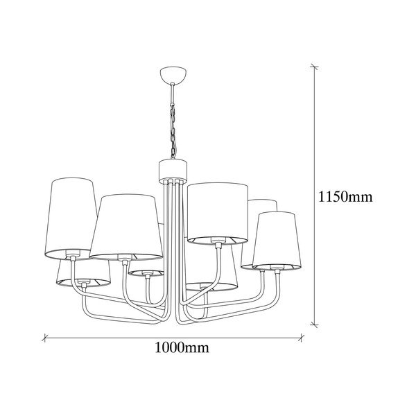 Balta metāla kulonu lampa ar sarkaniem toņiem Opviq apgaismojums Anna-image-3