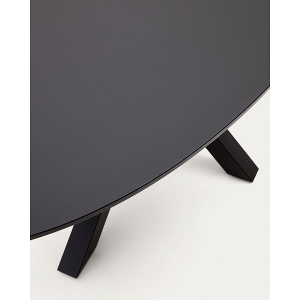 Ēdamgalds ar stikla galda virsmu 100x200 cm Argo – Kave Home-image-4