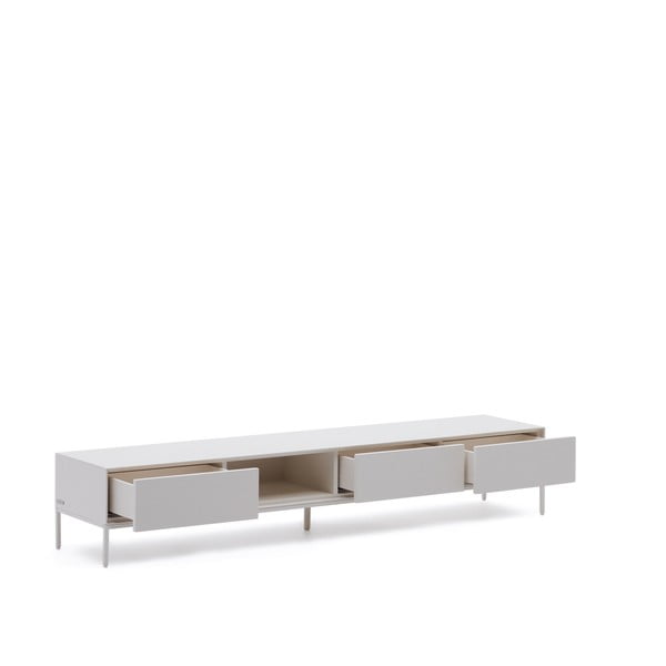 Balts TV galdiņš 195x35 cm Vedrana – Kave Home-image-3