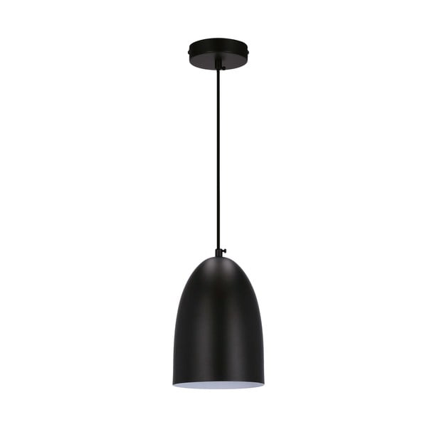 Melna piekaramā lampa ar metāla abažūru ø 14 cm Icaro – Candellux Lighting