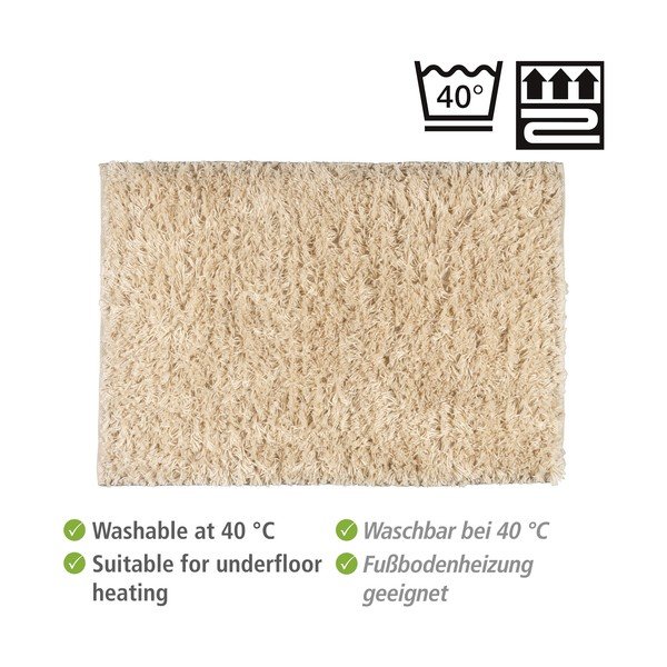 Bēšs tekstila vannas istabas paklājs 60x90 cm Lanas – Wenko-image-4