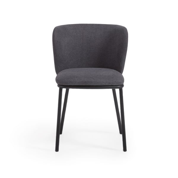 Tumši pelēks ēdamistabas krēsls Ciselia – Kave Home-image-2