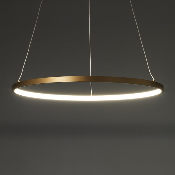 Zelta krāsas karināma lampa Tomasucci Ring, augstums 92 cm-image-1