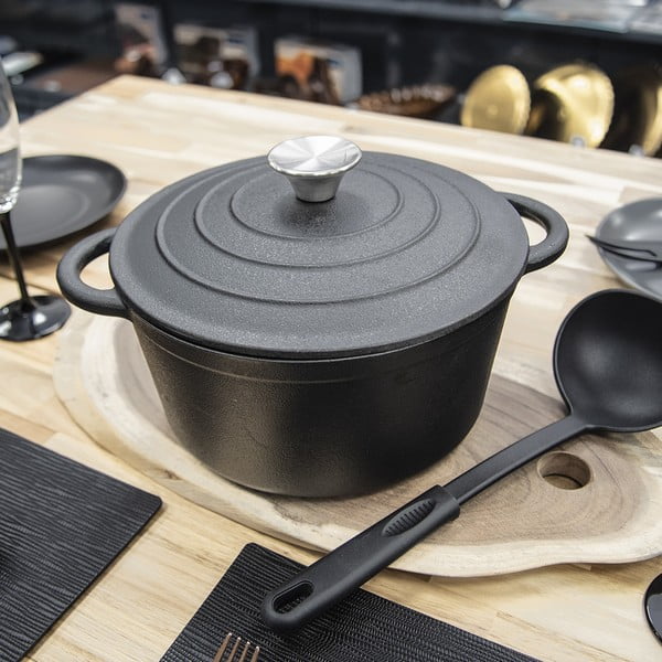 Čuguna katls ar vāku piemērots indukcijas plītij 4 l LITINA – Orion-image-2