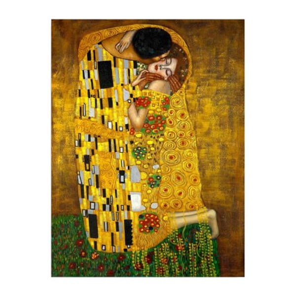 Gleznas reprodukcija uz audekla Gustav Klimt The Kiss, 30 x 40 cm