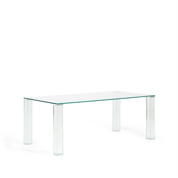 Stikla ēdamgalds 100x200 cm Adularia – Kave Home