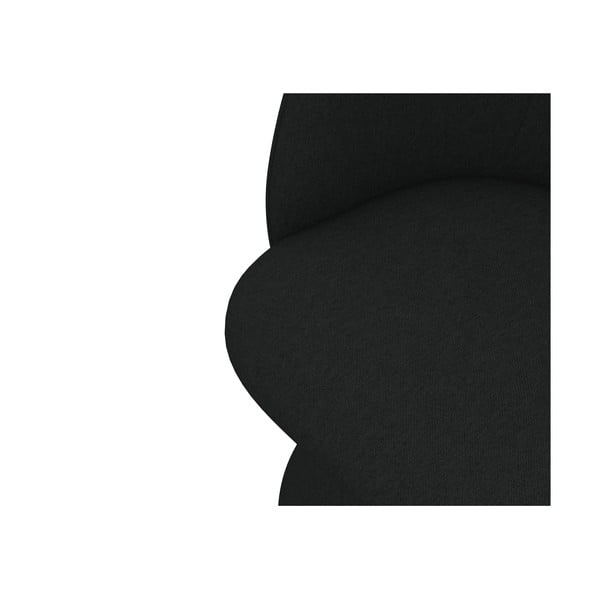 Melns polsterēts ēdamistabas krēsls Maia – Makamii-image-4