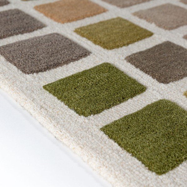 Zaļš ar rokām darināts vilnas paklājs 200x290 cm Renga Wool – Flair Rugs-image-3