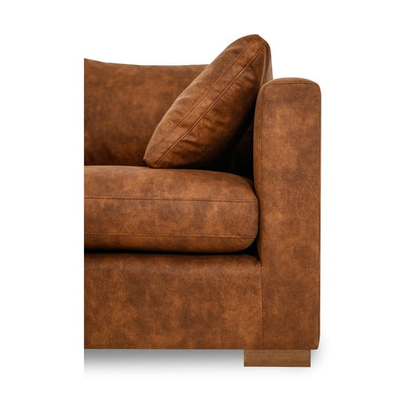 Konjakbrūns stūra dīvāns no ādas imitācijas (ar kreiso stūri) Hamburg – Scandic-image-4