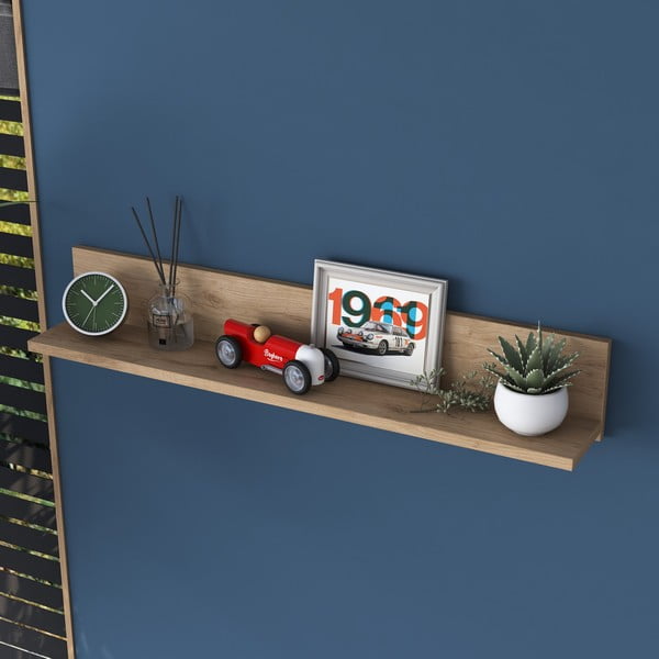 Dabīga toņa plaukts ar valrieksta koka imitāciju Petra – Kalune Design-image-1