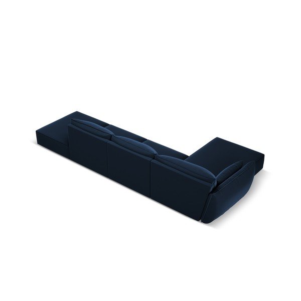 Tumši zils samta stūra dīvāns (ar kreiso stūri/ar zvilni) Vanda – Mazzini Sofas-image-3