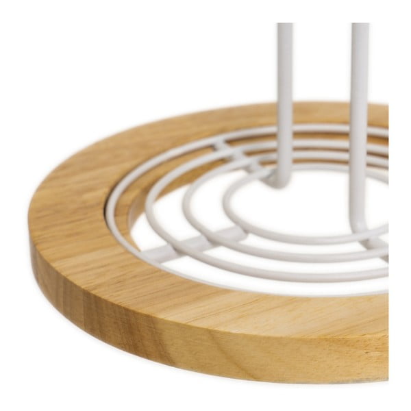 Balts/dabīga toņa metāla papīra dvieļu statīvs ø 15 cm – Casa Selección-image-3