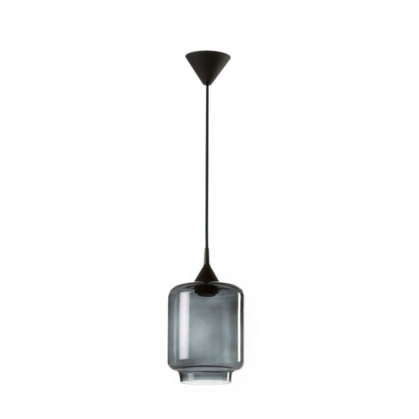 Melna piekaramā lampa ar stikla abažūru Tierra Bella Ambar, ø 20 cm