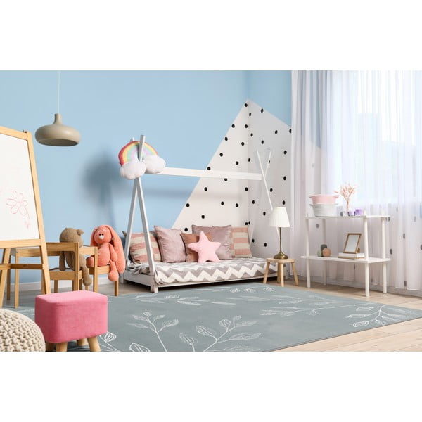 Piparmētru zaļš bērnu paklājs 160x230 cm Gentle Leaves – FD-image-1