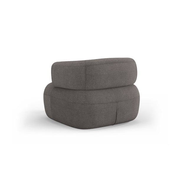 Pelēks atpūtas krēsls no buklē auduma Jenny – Micadoni Home-image-3