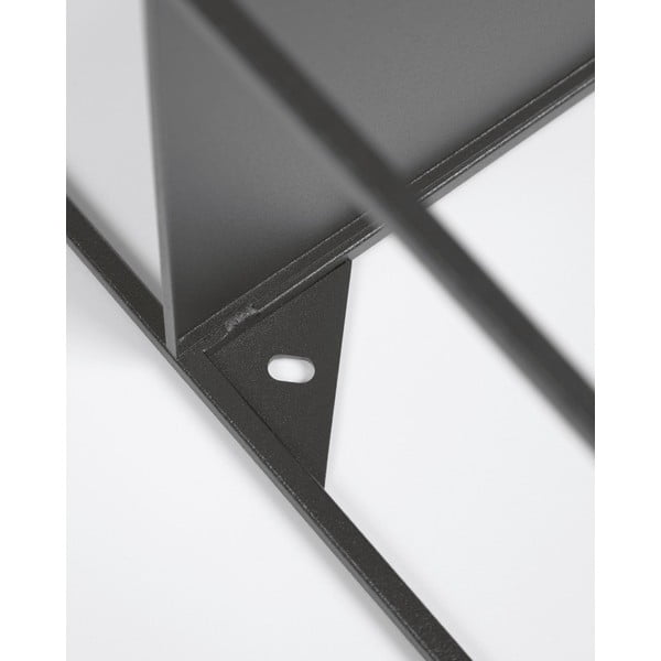 Melns sienas metāla grāmatplaukts Kave Home Neth, 80 x 80 cm-image-1