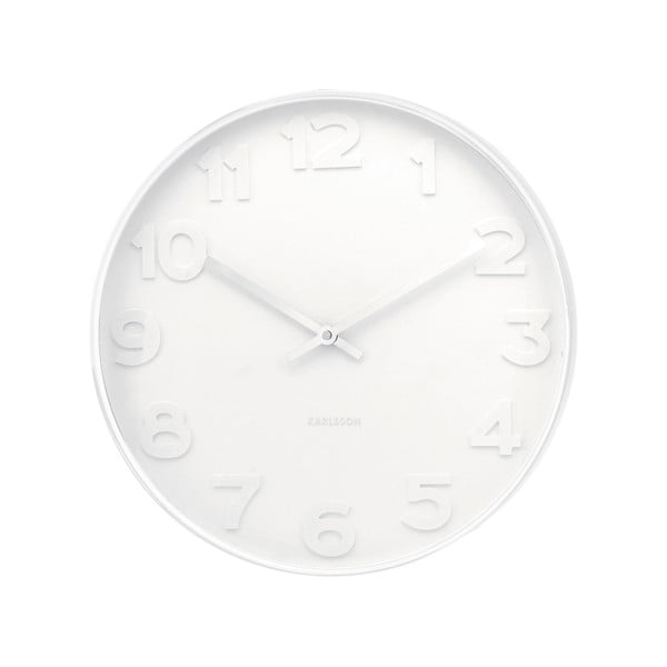 Balts Karlsona zobārsta pulkstenis, ø 42 cm