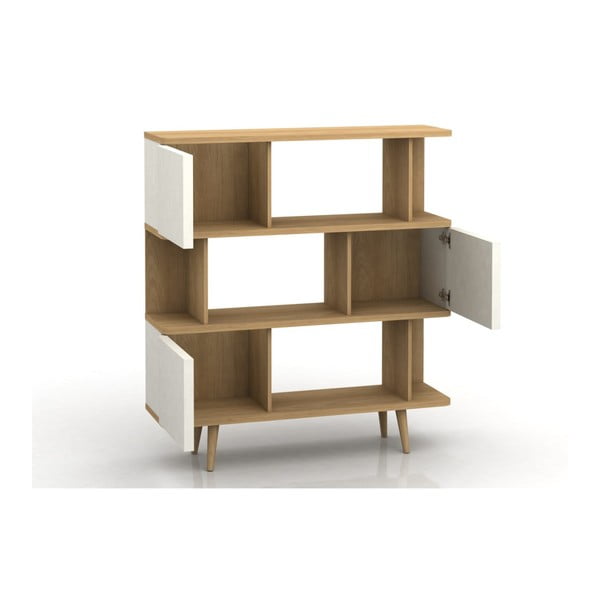 Balts koka grāmatplaukts Støraa Caitlin-image-1