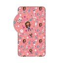 Vienguļamais kokvilnas bērnu palags ar gumiju 90x200 cm Gabby's Dollhouse – Jerry Fabrics