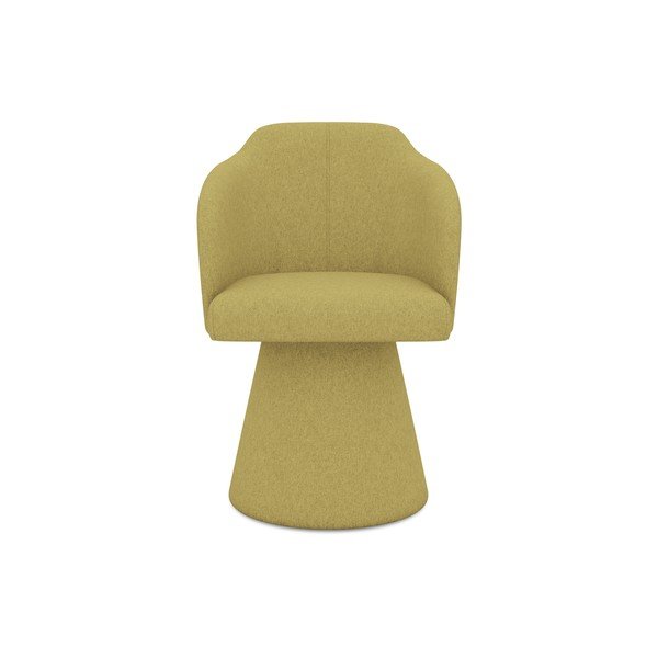 Dzeltens polsterēts ēdamistabas krēsls Kanoa – Makamii-image-1