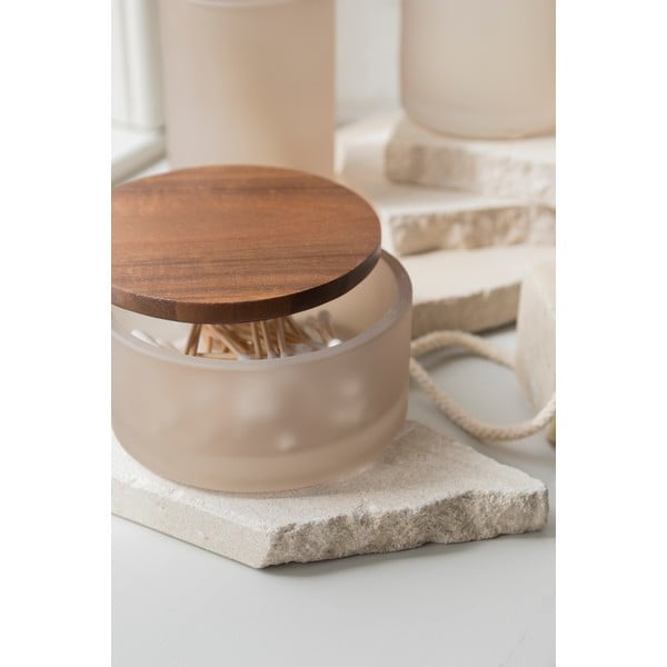 Bēšs stikla vannas istabas organizators vates plāksnītēm Modest – Mette Ditmer Denmark-image-1