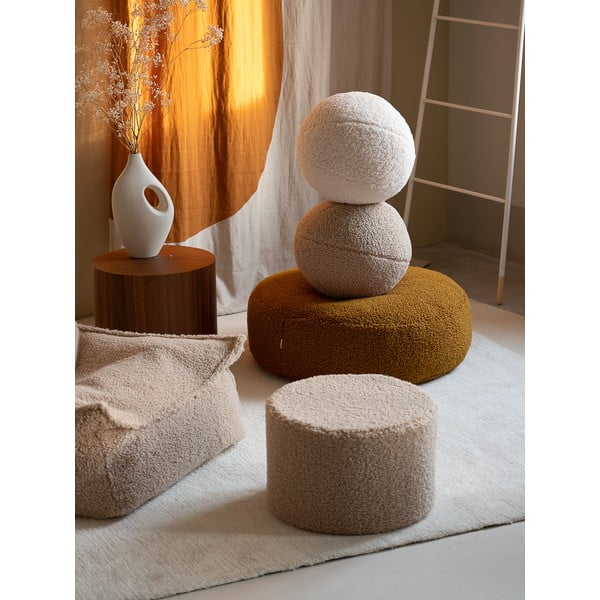 Brūns bērnu sēžammaiss no buklē auduma Round – Wigiwama-image-4