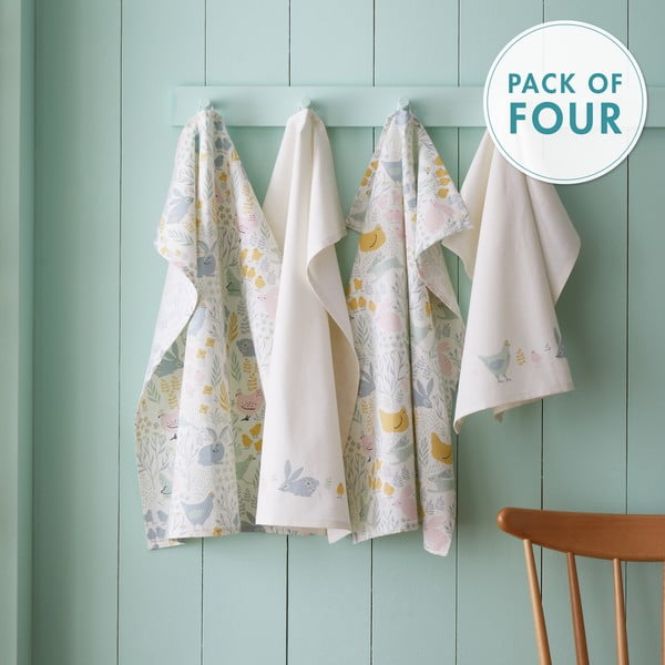 Kokvilnas trauku dvieļi (4 gab.) 50x70 cm Cottage Friends – Catherine Lansfield-image-4