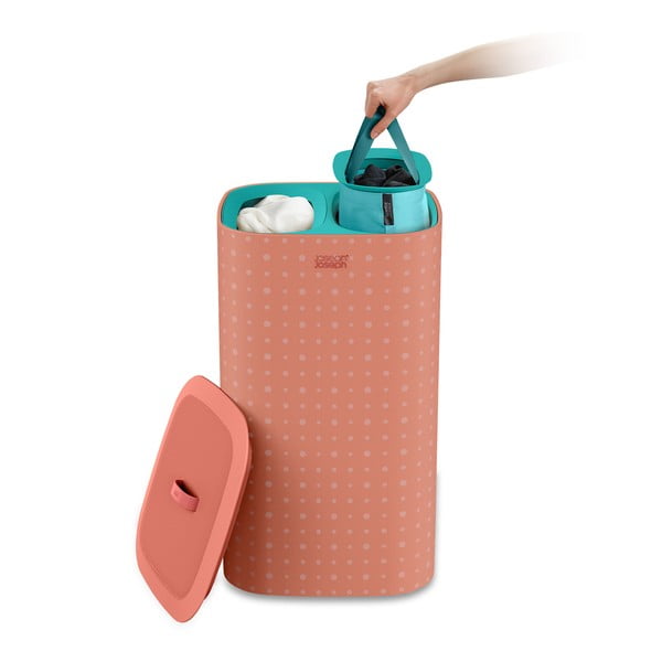 Rozā tekstila veļas grozs 60 l Tota Pop – Joseph Joseph-image-3