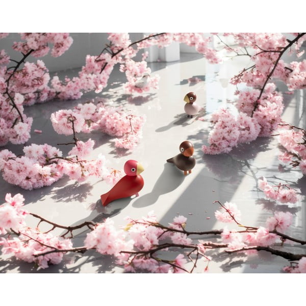 Masīvkoka statuete (augstums 12,5 cm) Bird Flora – Kay Bojesen Denmark-image-1