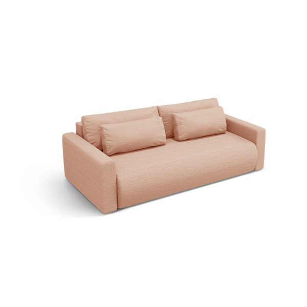 Rozā salokāms dīvāns ar uzglabāšanas vietu 238 cm Belfast – Cosmopolitan Design-image-4