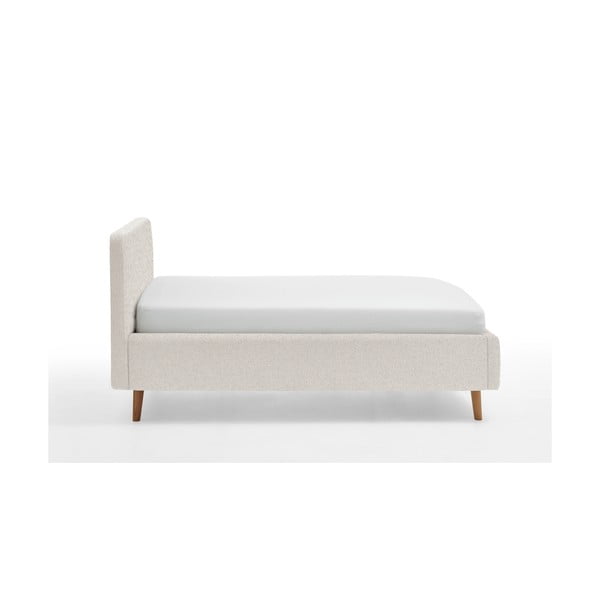 Balta polsterēta divvietīga gulta ar veļas kasti ar redelēm 140x200 cm Mattis – Meise Möbel-image-4