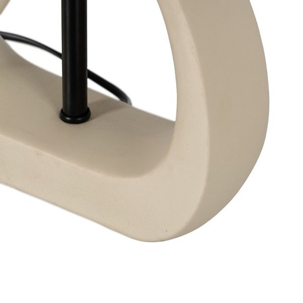 Bēša/dabīga toņa galda lampa ar rotangpalmas abažūru (augstums 37,5 cm) – Ixia-image-1