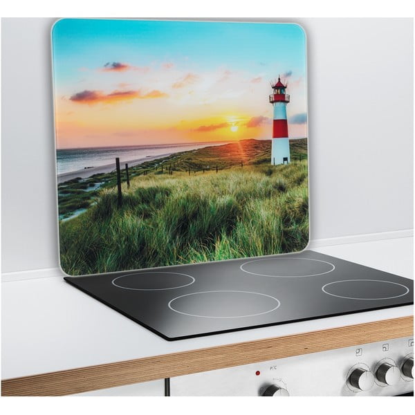 Sienas aizsargplāksne plītij no rūdīta stikla 50x56 cm Lighthouse – Maximex-image-1