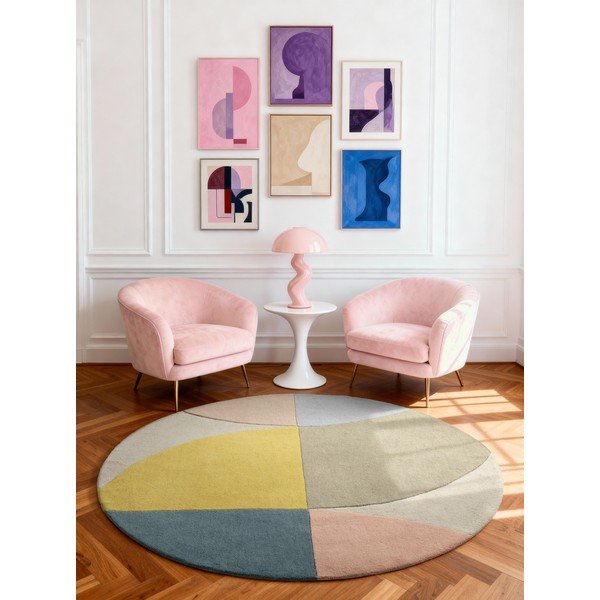 Ar rokām darināts vilnas apaļš paklājs ø 200 cm Westminster Savile – Ted Baker-image-1