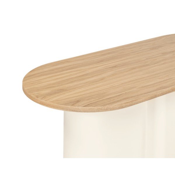 Bēšs žurnālgaldiņš ar ozolkoka imitācijas galda virsmu 50x115 cm Looi – noo.ma-image-2