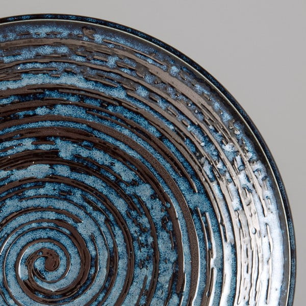 Zils keramikas šķīvis MIJ Copper Swirl, ø 25 cm-image-3