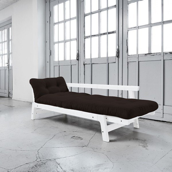 Dīvāns gulta Karup Step White/Brown-image-2