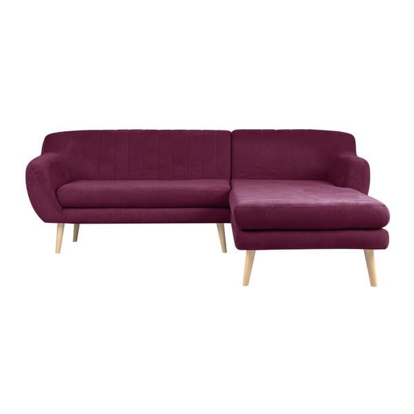 Violets trīsvietīgs dīvāns ar labo stūri Mazzini Sofas Sardaigne
