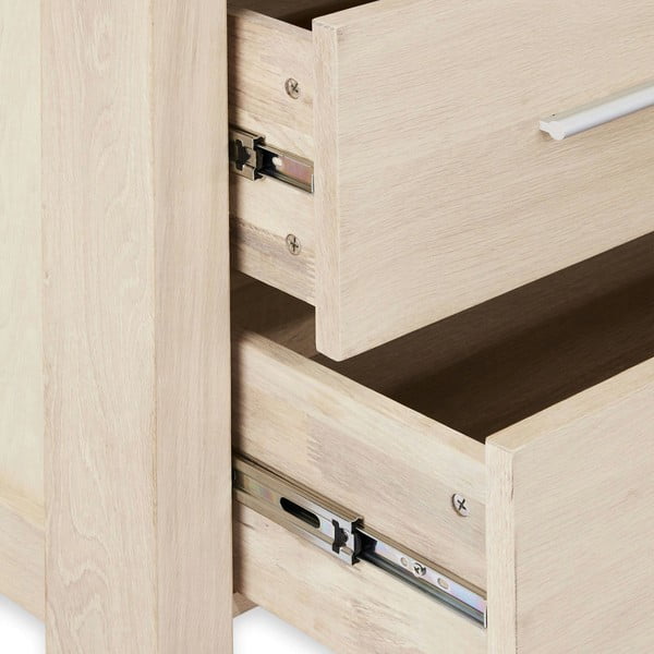 Dabīga toņa vitrīna ar ozolkoka imitāciju 100x190 cm Paris – Furnhouse-image-4