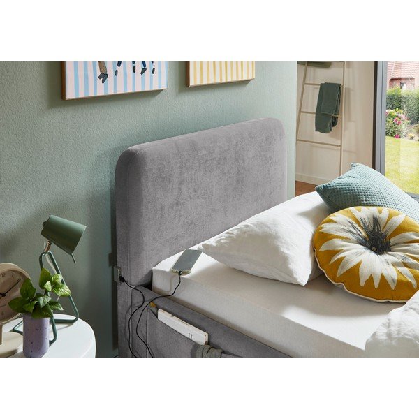 Pelēka bērnu gulta bez režģa 90x200 cm Cosy – Meise Möbel-image-2