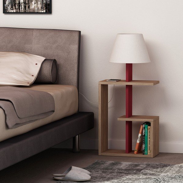 Tumši sarkana brīvstāvoša lampa Homitis Saly-image-3